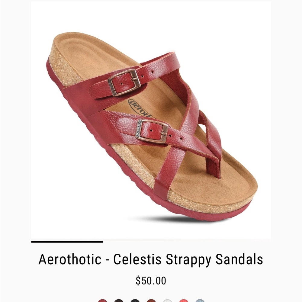 Aerothotic Celestis strappyred sandals